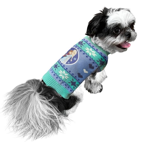 Disney Other - FROZEN Disney’s frozen NWT dog sweater periwinkle & aqua SZ Med